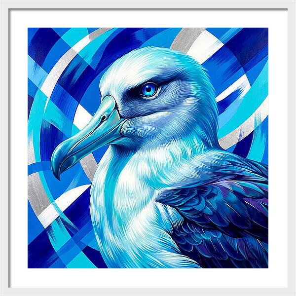 Albatross In Vibrant Blue