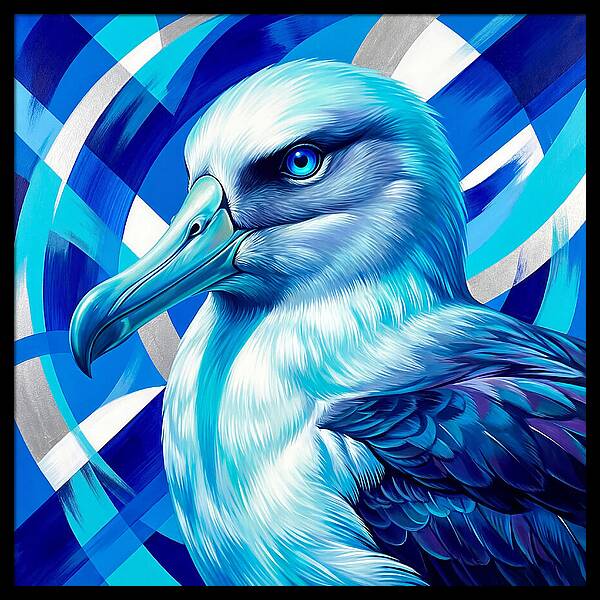 Albatross In Vibrant Blue