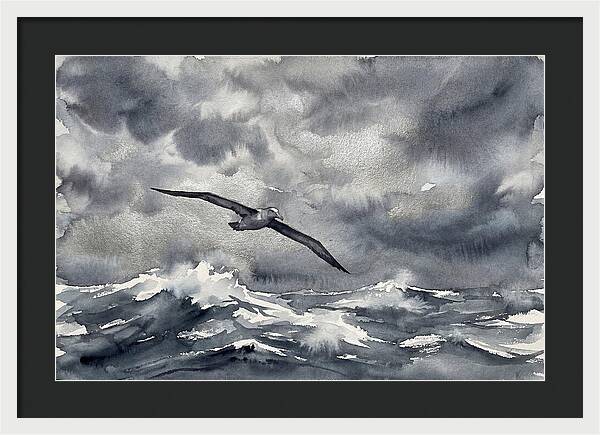 Albatross Over Stormy Seas
