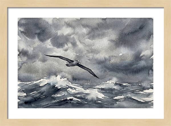 Albatross Over Stormy Seas