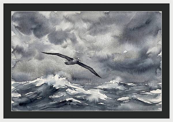 Albatross Over Stormy Seas