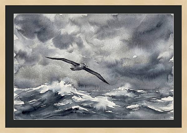 Albatross Over Stormy Seas