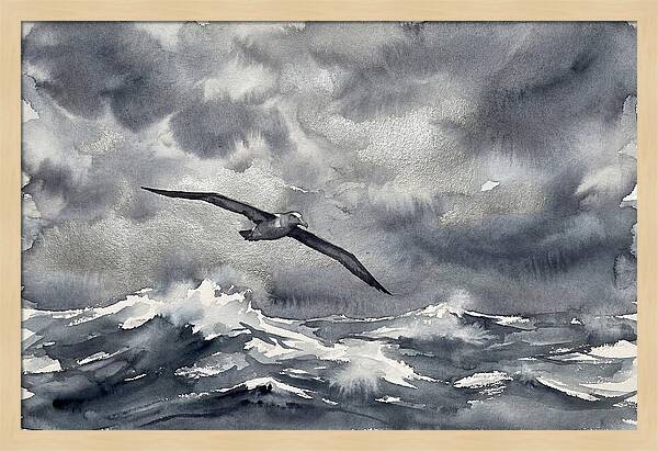 Albatross Over Stormy Seas