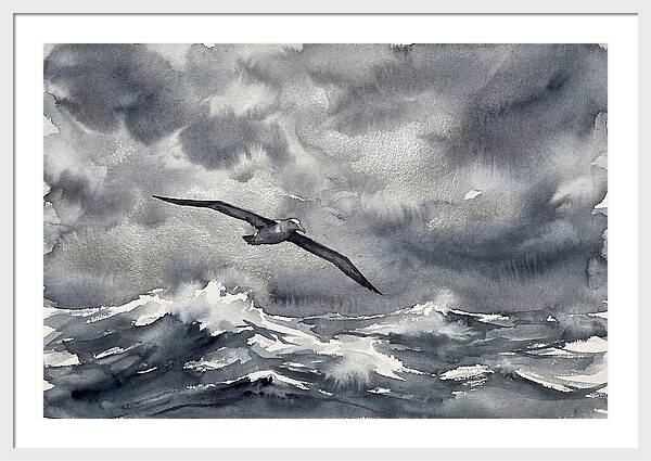 Albatross Over Stormy Seas
