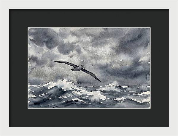 Albatross Over Stormy Seas