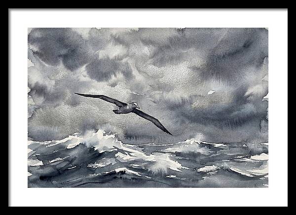 Albatross Over Stormy Seas