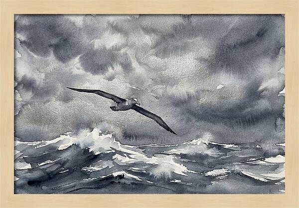 Albatross Over Stormy Seas