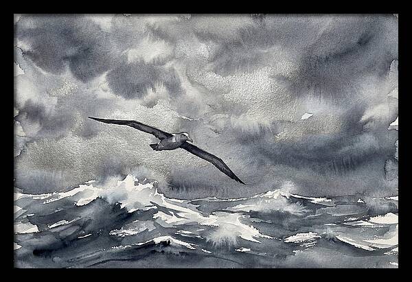 Albatross Over Stormy Seas