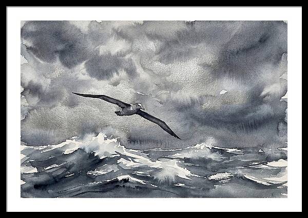 Albatross Over Stormy Seas