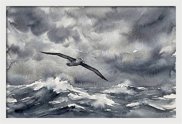 Albatross Over Stormy Seas