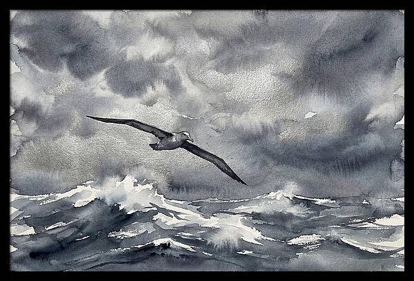 Albatross Over Stormy Seas