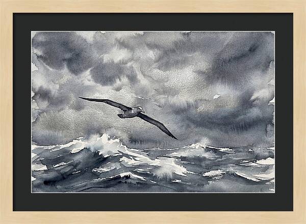 Albatross Over Stormy Seas
