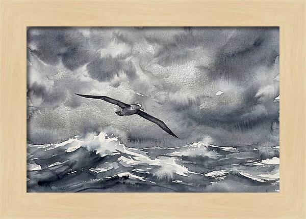 Albatross Over Stormy Seas