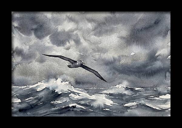 Albatross Over Stormy Seas