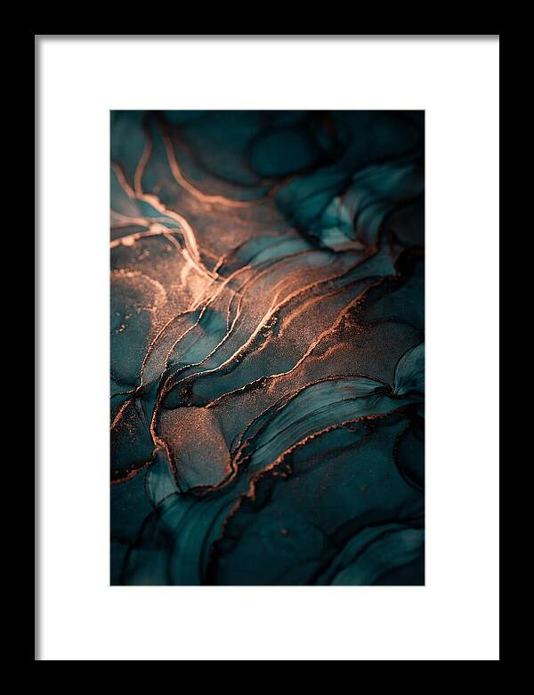 Alcohol Ink Bloom In Teal And Copper
