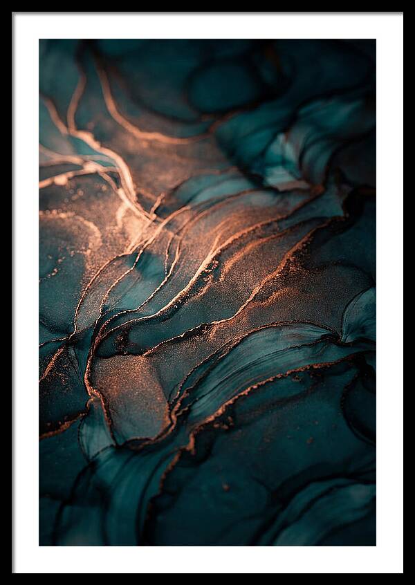 Alcohol Ink Bloom In Teal And Copper