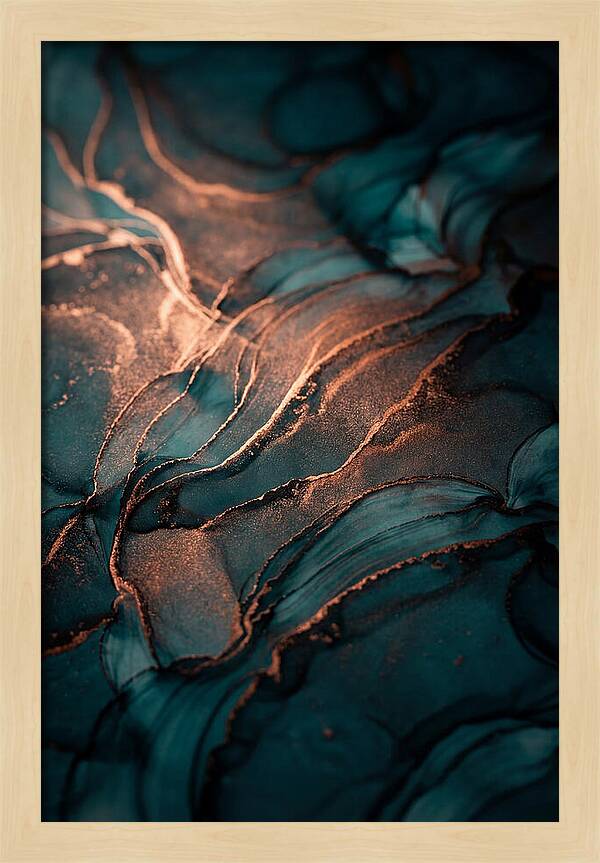 Alcohol Ink Bloom In Teal And Copper