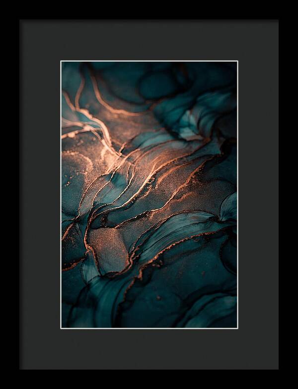 Alcohol Ink Bloom In Teal And Copper