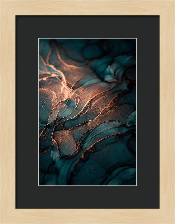 Alcohol Ink Bloom In Teal And Copper