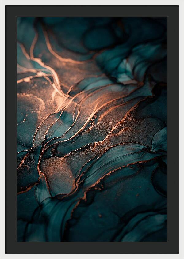 Alcohol Ink Bloom In Teal And Copper