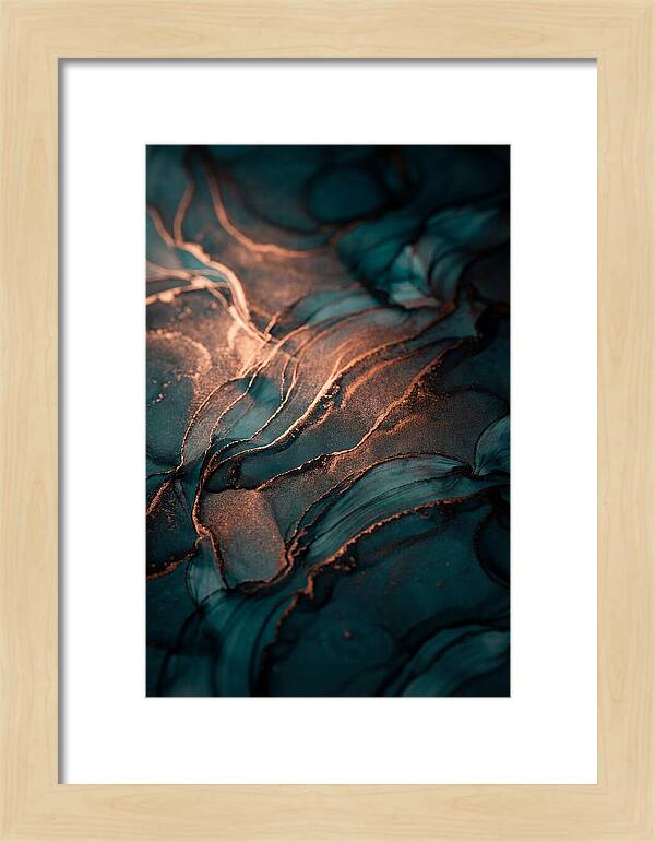 Alcohol Ink Bloom In Teal And Copper
