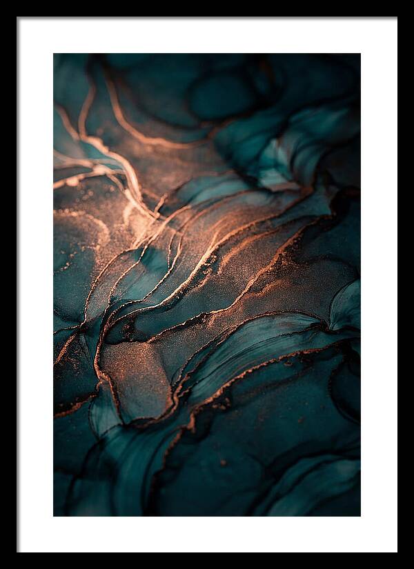Alcohol Ink Bloom In Teal And Copper