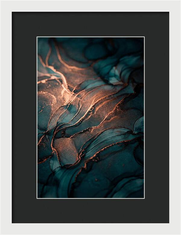 Alcohol Ink Bloom In Teal And Copper