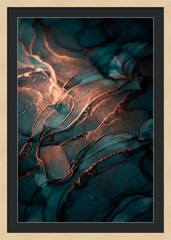 Alcohol Ink Bloom In Teal And Copper