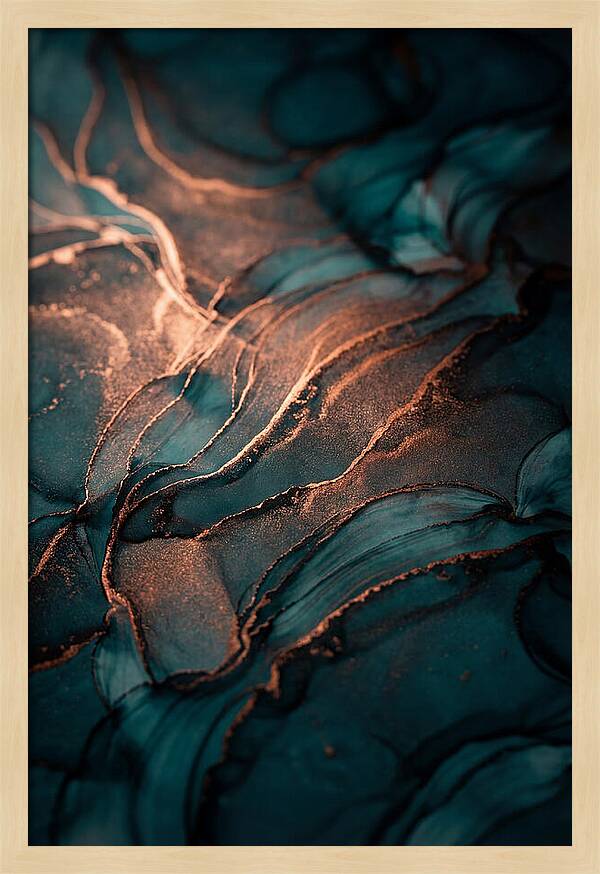 Alcohol Ink Bloom In Teal And Copper