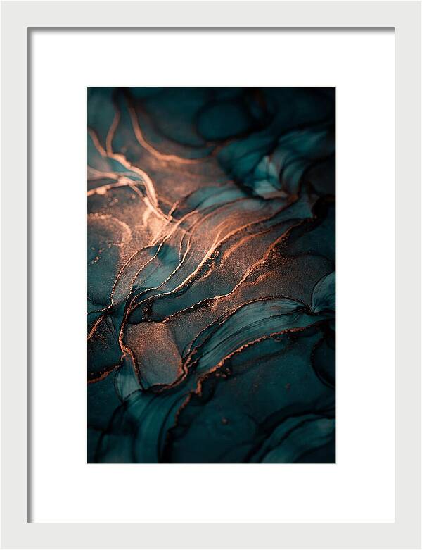 Alcohol Ink Bloom In Teal And Copper