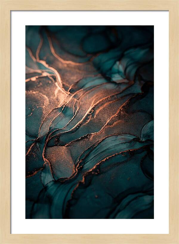 Alcohol Ink Bloom In Teal And Copper