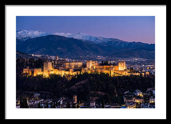 Alhambra Illuminated At Dusk