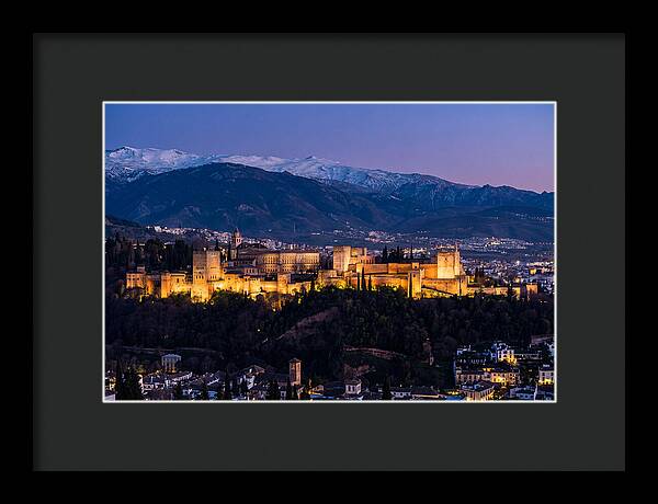 Alhambra Illuminated At Dusk