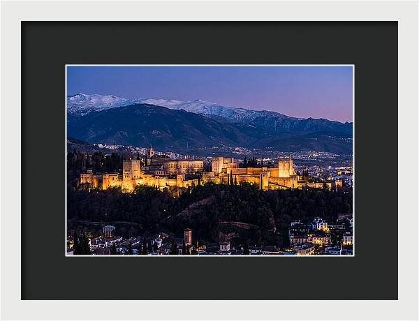 Alhambra Illuminated At Dusk