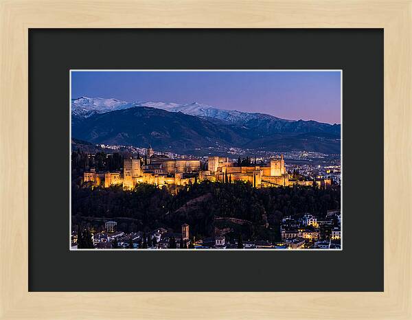 Alhambra Illuminated At Dusk