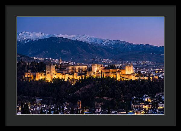 Alhambra Illuminated At Dusk