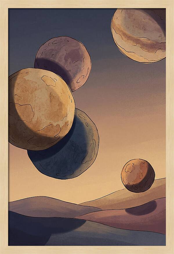 Aligned Planets In Evening Sky