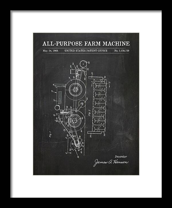 All Purpose Farm Machine Chalkboard Patent Us3128729a