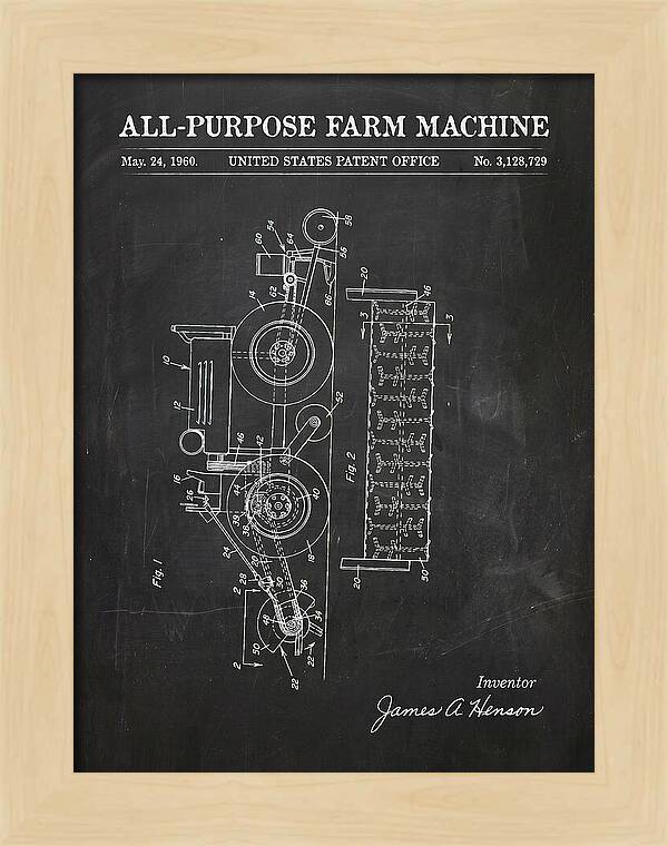 All Purpose Farm Machine Chalkboard Patent Us3128729a