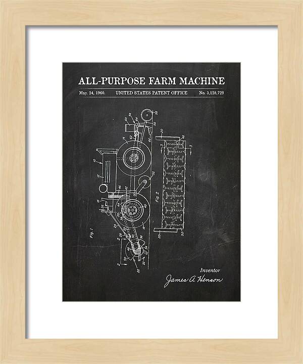 All Purpose Farm Machine Chalkboard Patent Us3128729a
