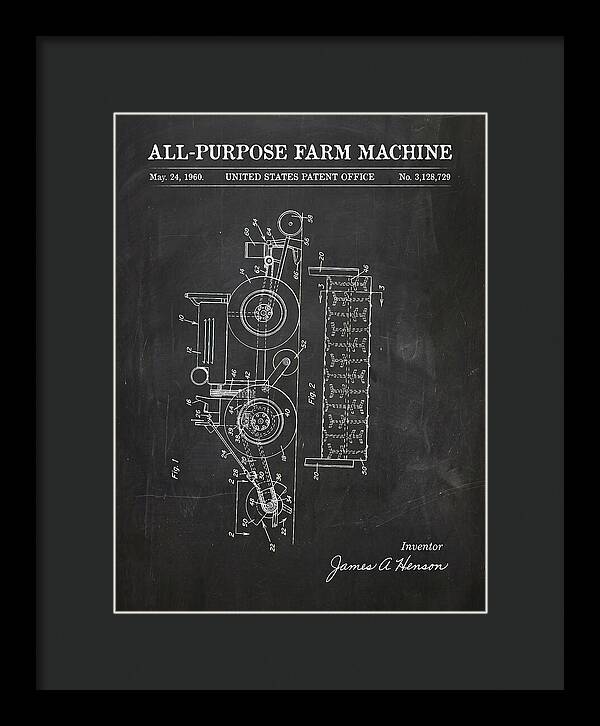 All Purpose Farm Machine Chalkboard Patent Us3128729a