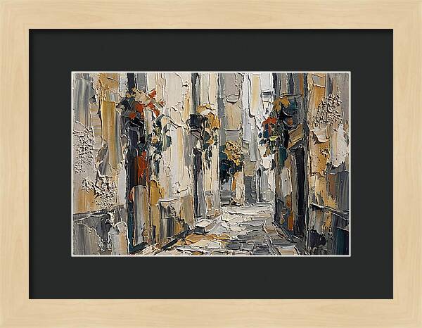 Alleyway Serenity In Palette Knife