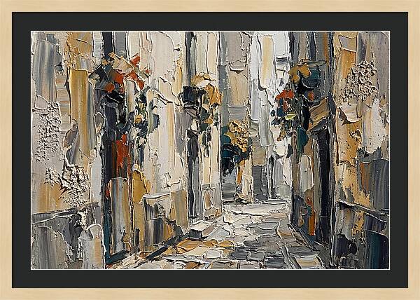 Alleyway Serenity In Palette Knife