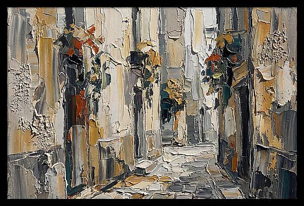 Alleyway Serenity In Palette Knife