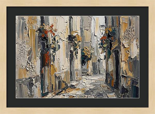 Alleyway Serenity In Palette Knife