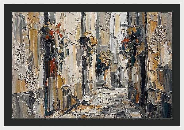 Alleyway Serenity In Palette Knife
