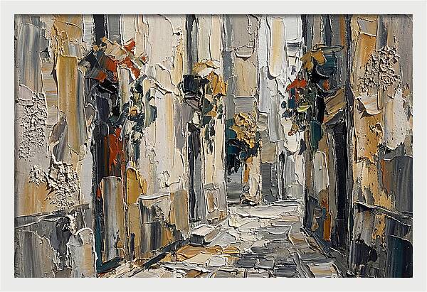 Alleyway Serenity In Palette Knife