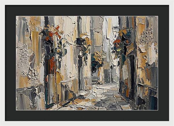 Alleyway Serenity In Palette Knife