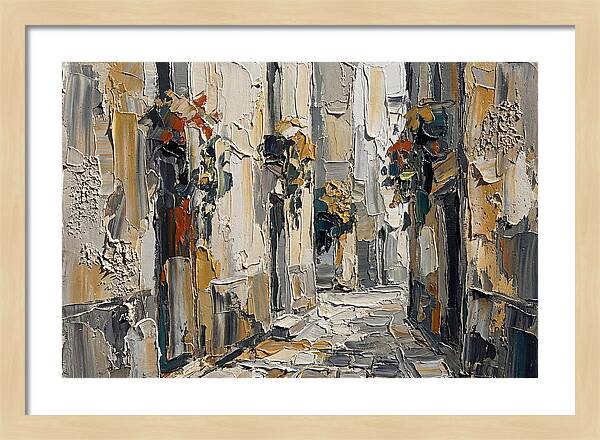 Alleyway Serenity In Palette Knife