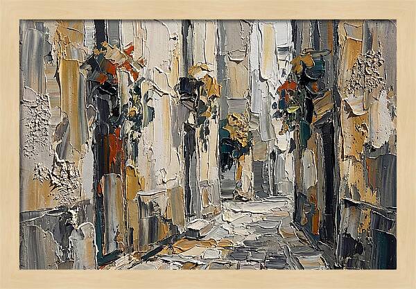 Alleyway Serenity In Palette Knife